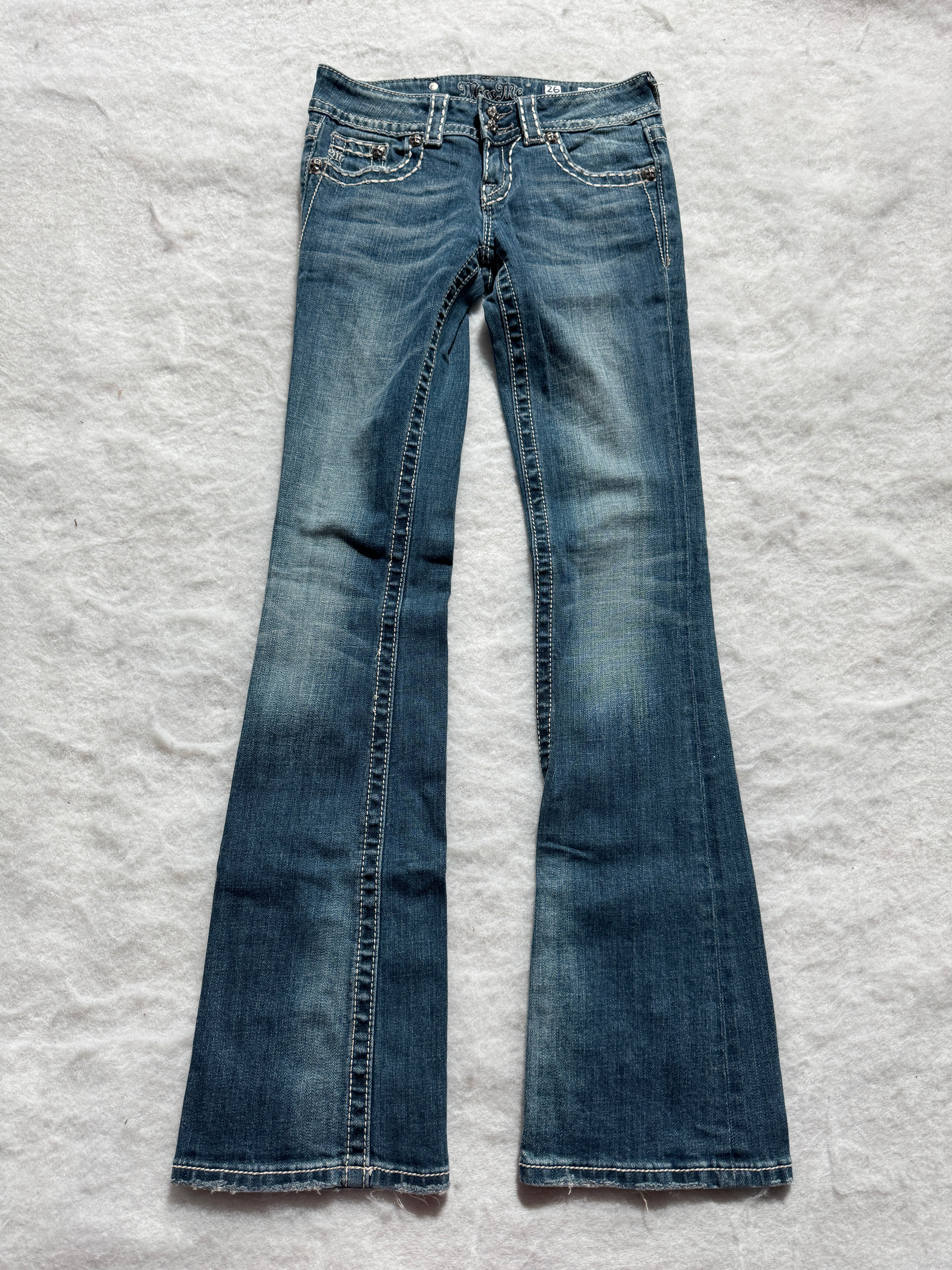 Miss Me Boot Cut Low Waist Jeans 26