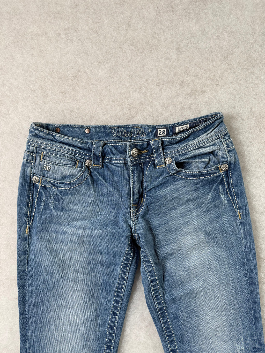 Miss Me Boot Cut Low Waist Jeans 28
