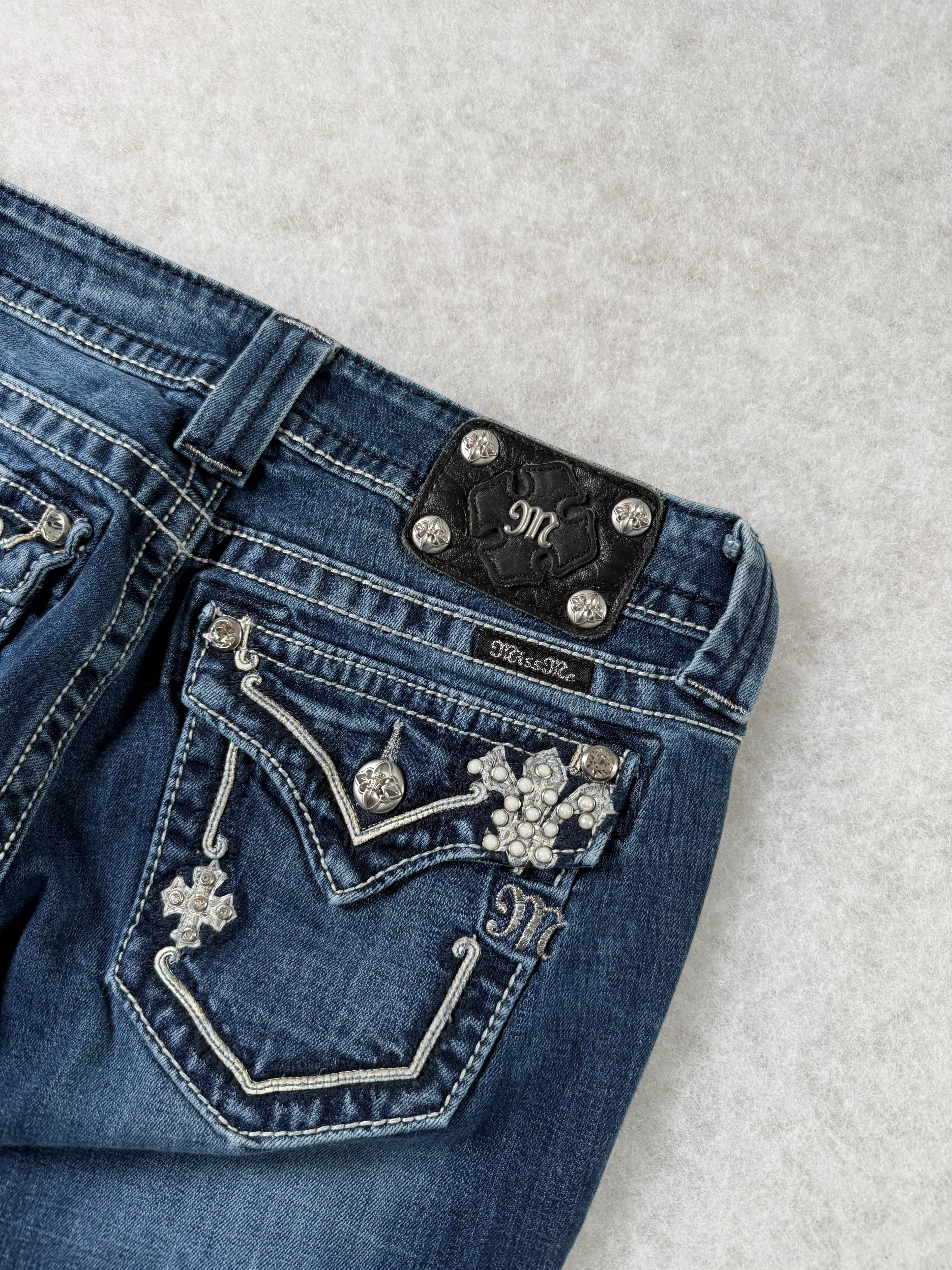 Miss Me Boot Cut Low Waist Jeans 28