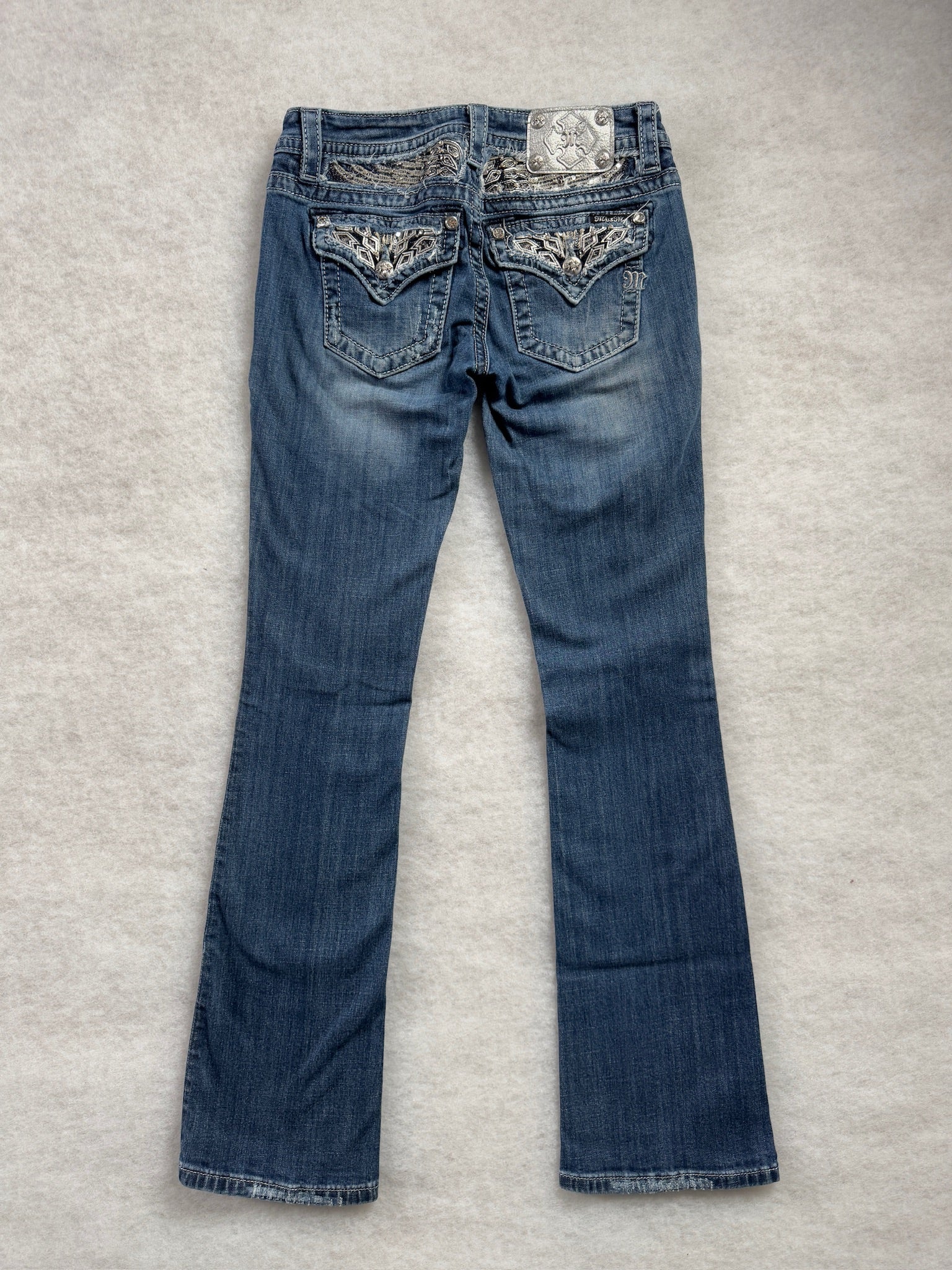 Miss Me Boot Cut Low Waist Jeans 27
