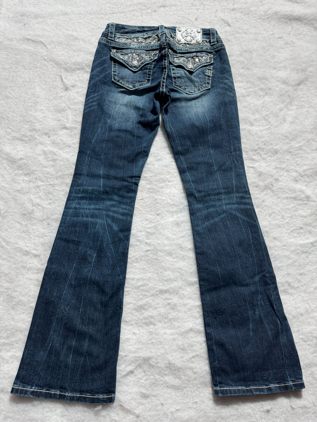 Miss Me Boot Cut Low Waist Jeans 26