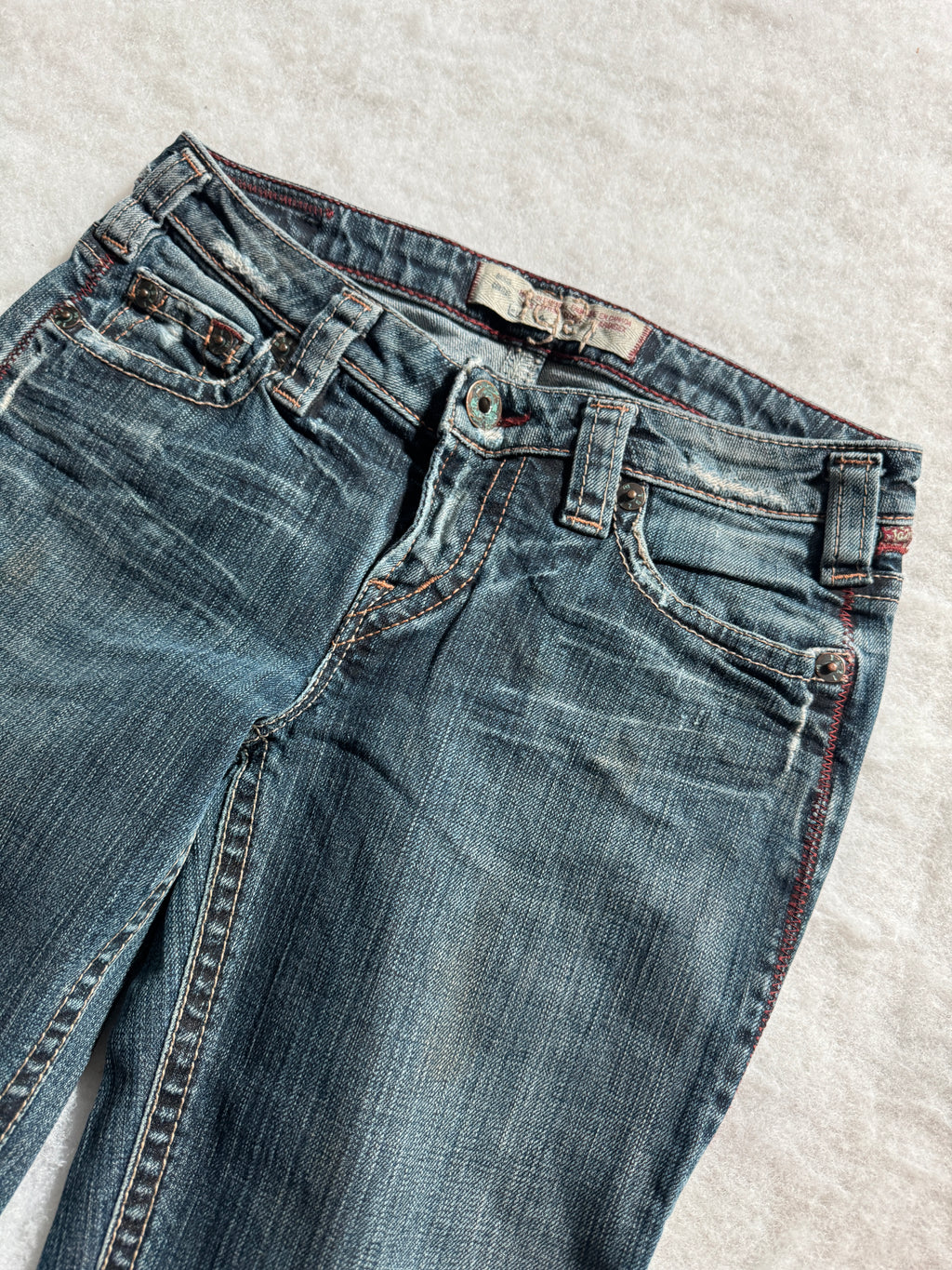 Boot Cut Low Waist Jeans Blau, Foto 4 von 4