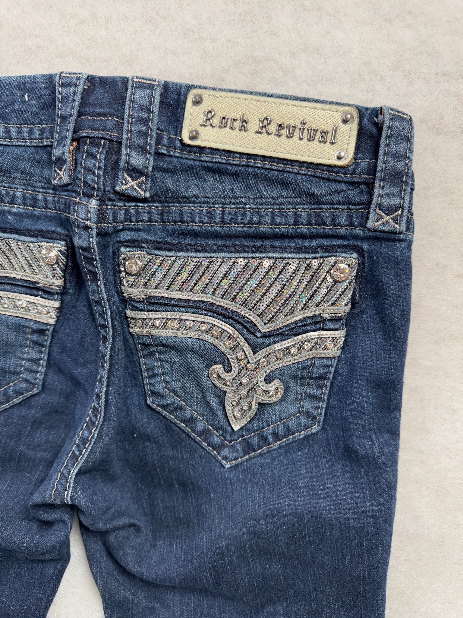 Rock Revival Boot Cut Low Waist Jeans 26