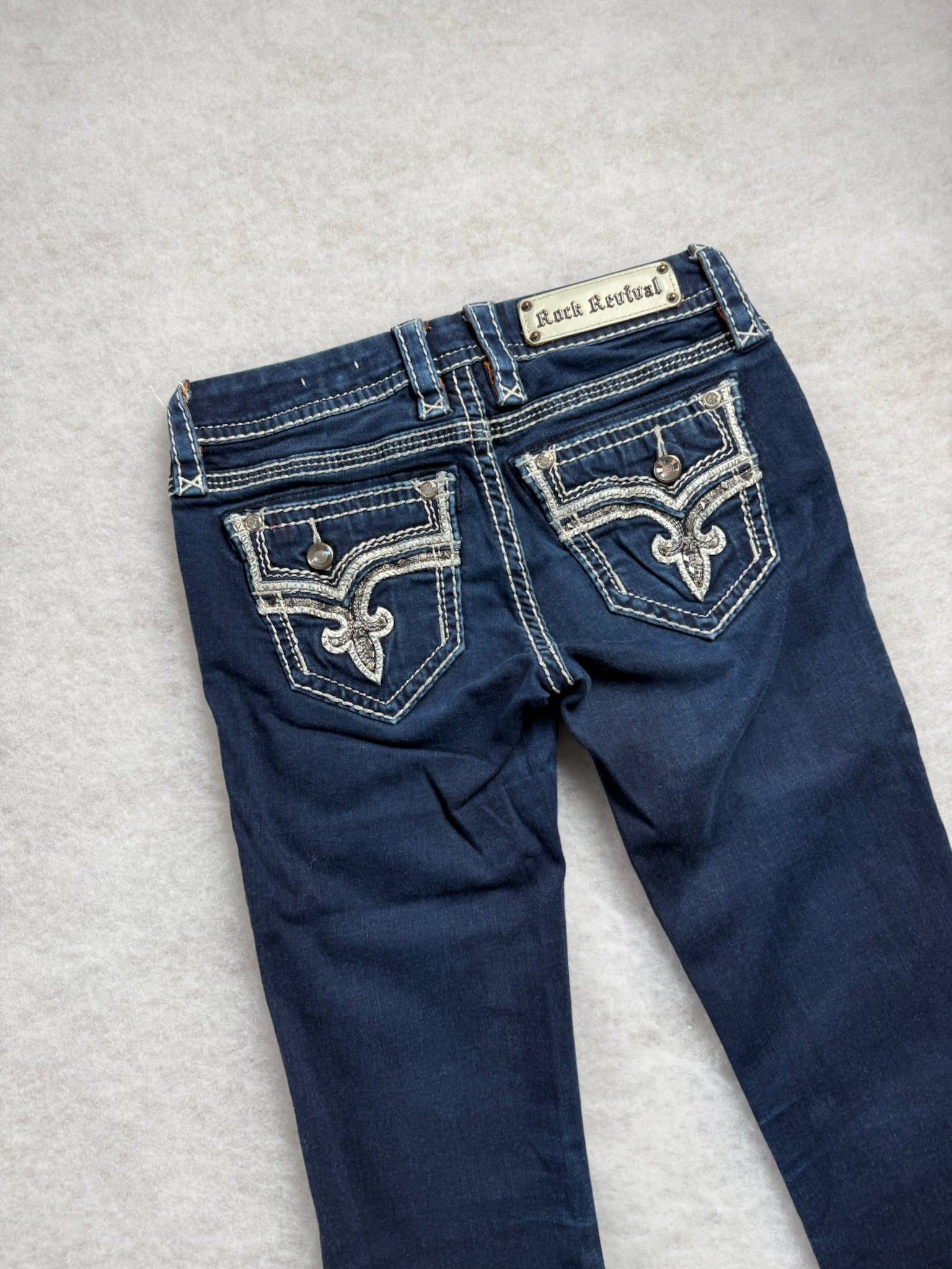 Rock Revival Boot Cut Low Waist Jeans 26