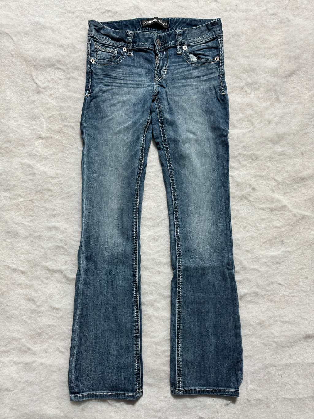 Boot Cut Mid Waist Jeans