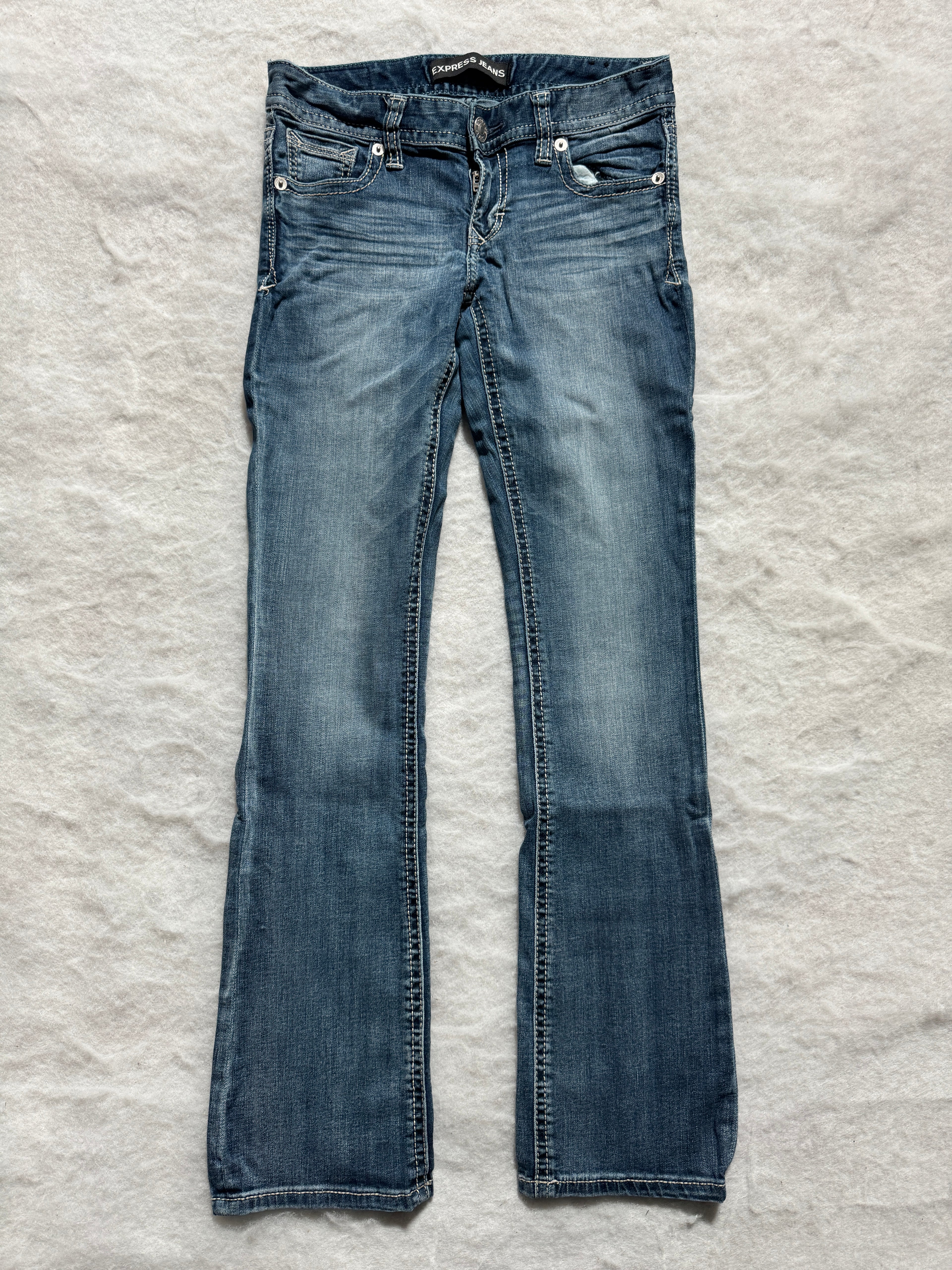 Boot Cut Mid Waist Jeans