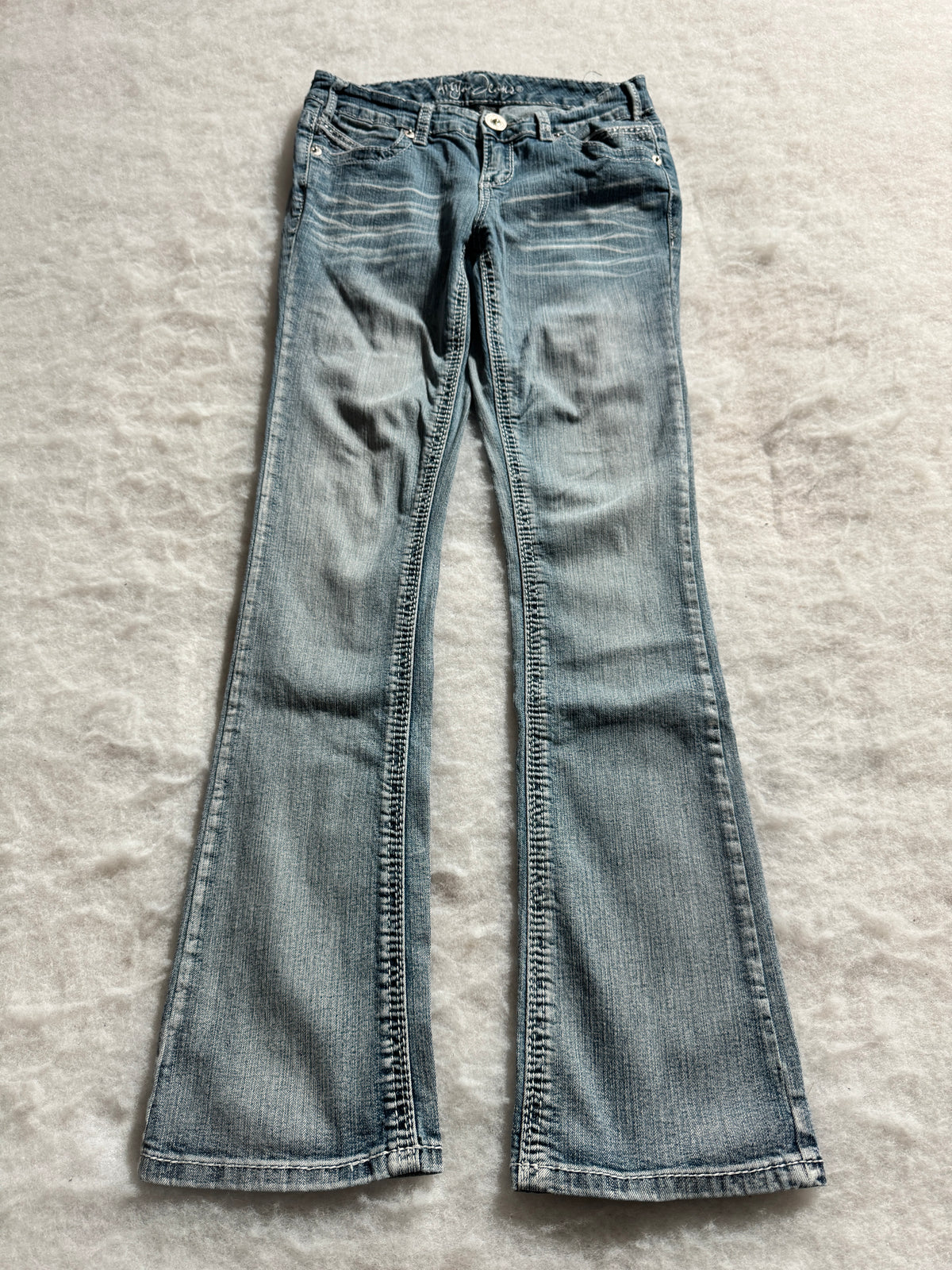 Boot Cut Low Waist Jeans Blau, Foto 1 von 4