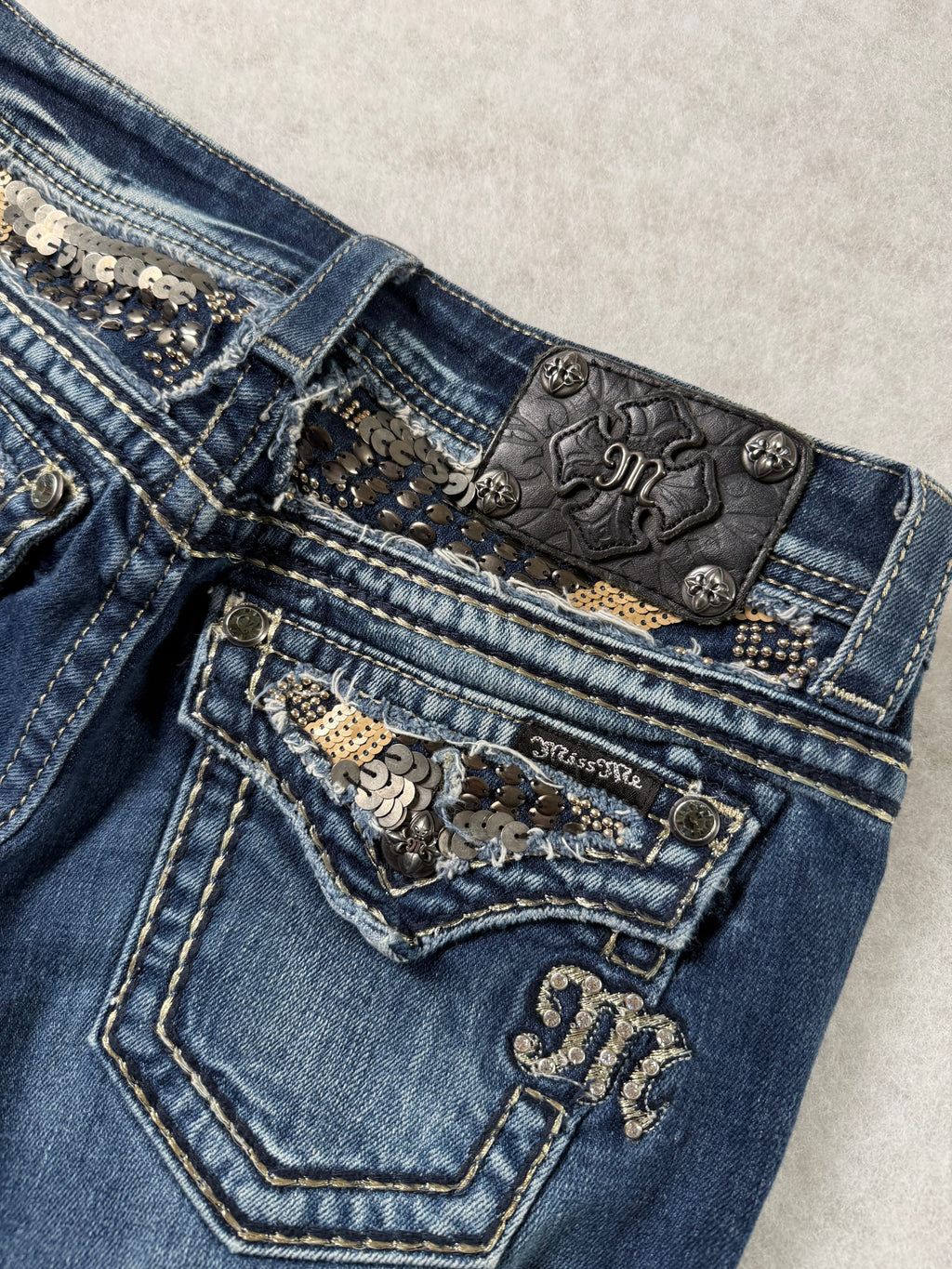 Miss Me Boot Cut Low Waist Jeans 27