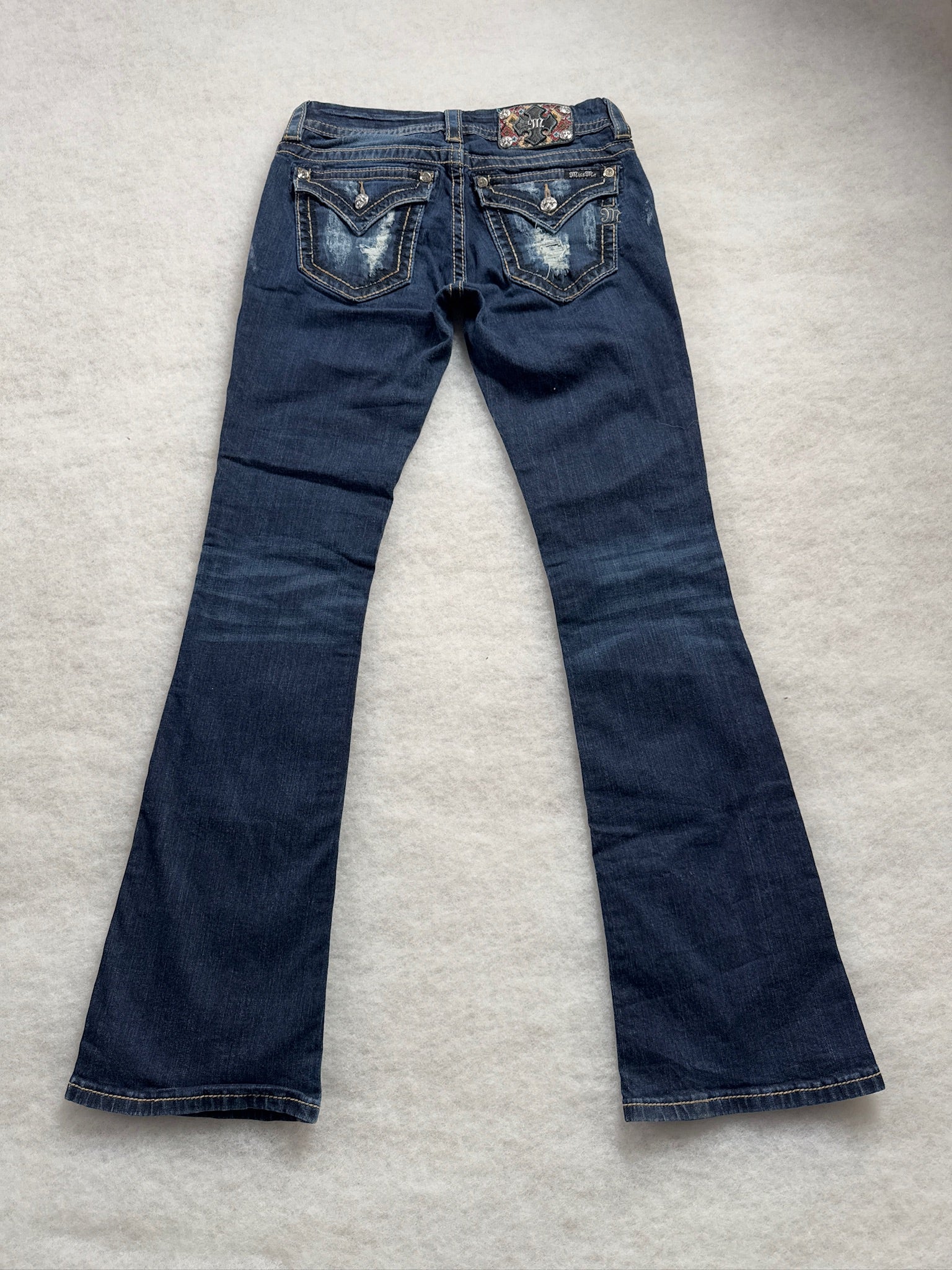 Miss Me Boot Cut Low Waist Jeans 28