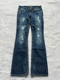 Silver Boot Cut Low Waist Jeans