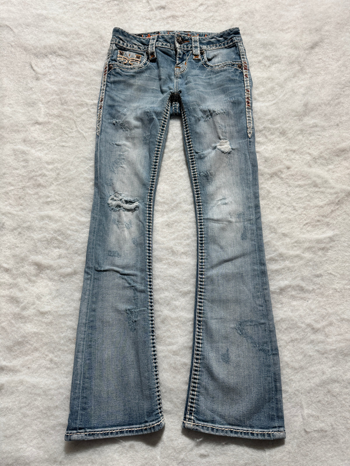 Rock Revival Boot Cut Low Waist Jeans 24