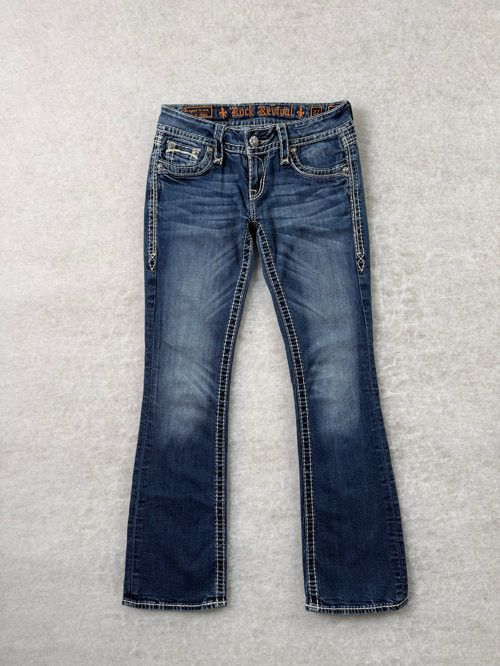 Rock Revival Boot Cut Low Waist Jeans 28