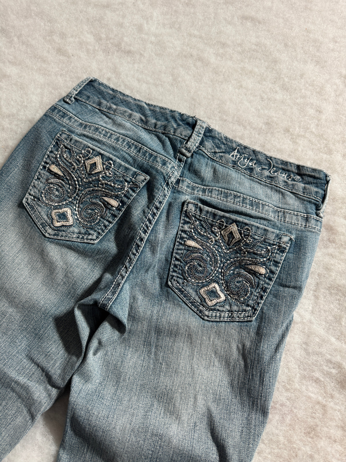 Boot Cut Low Waist Jeans Blau, Foto 3 von 4