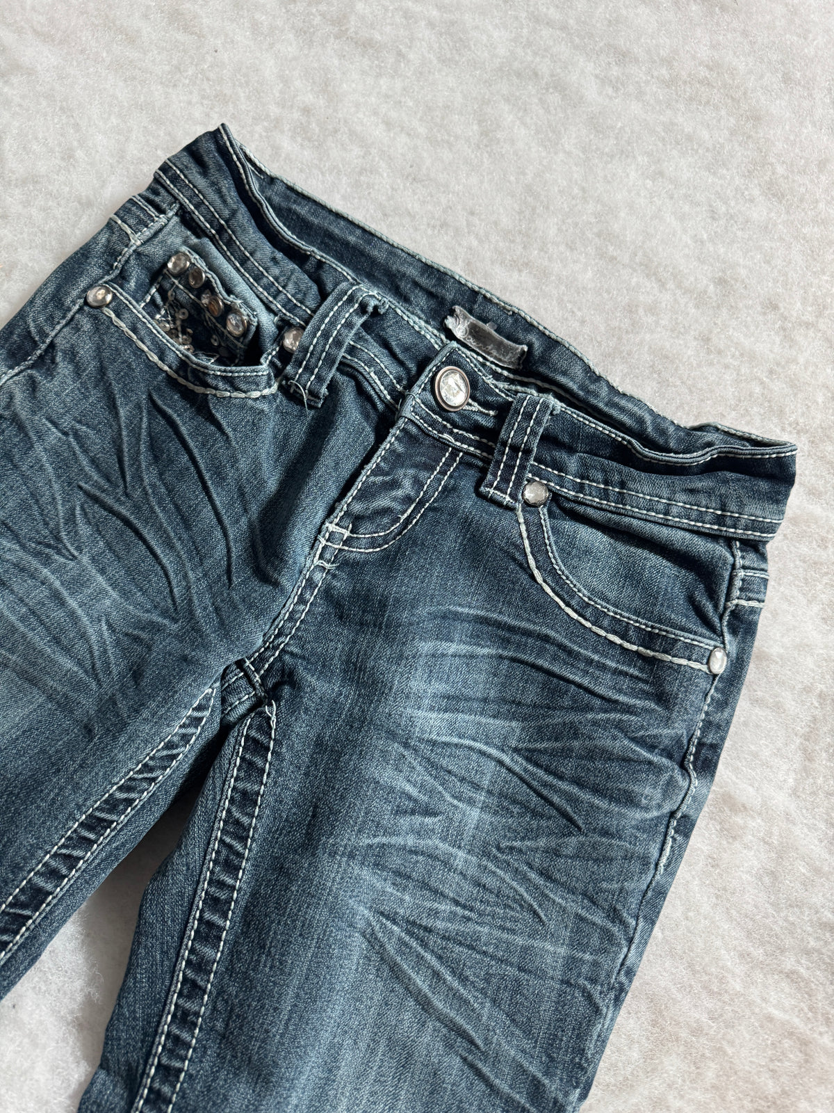 Boot Cut Low Waist Jeans Blau, Foto 4 von 4