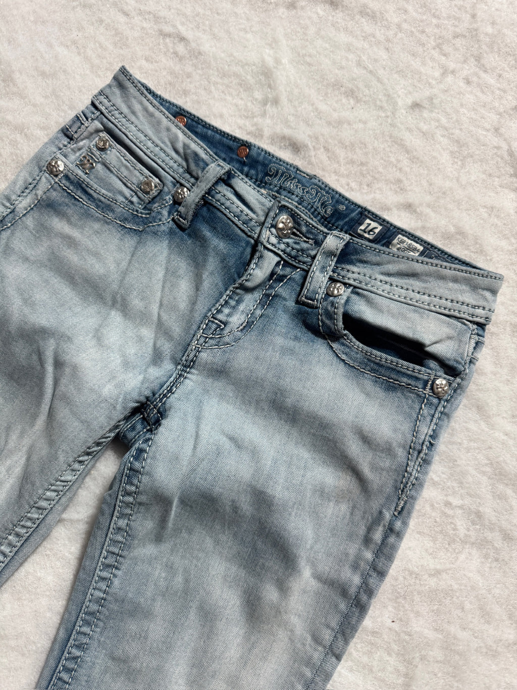 Miss Me Boot Cut Low Waist Jeans 24