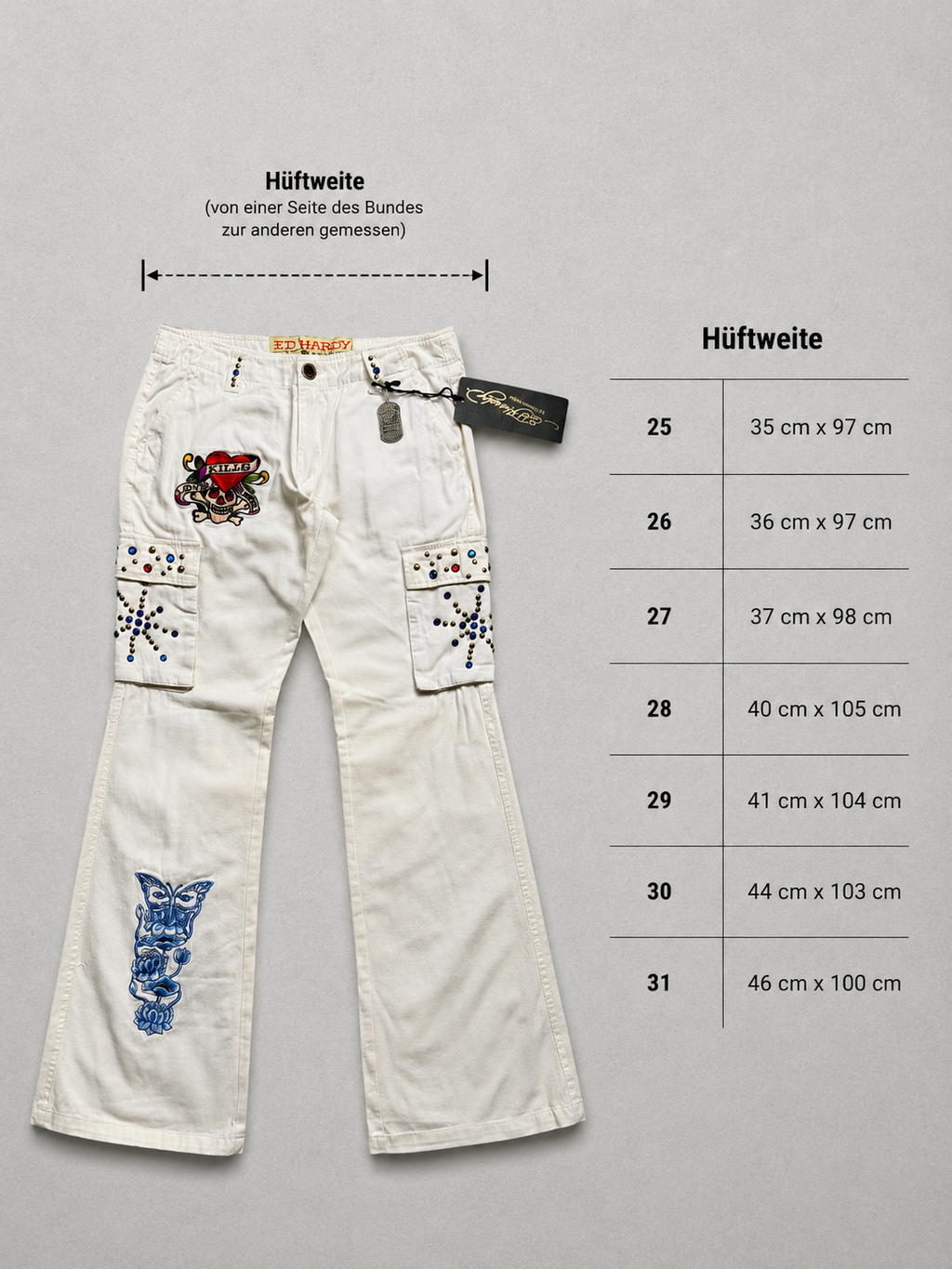 Ed Hardy Boot Cut Cargo Pants