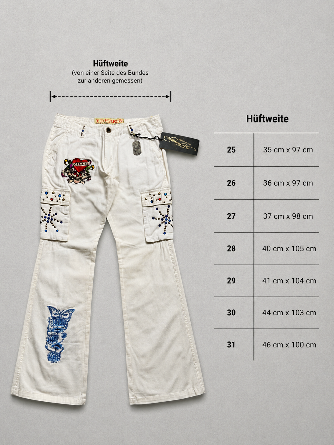 Ed Hardy Boot Cut Cargo Pants