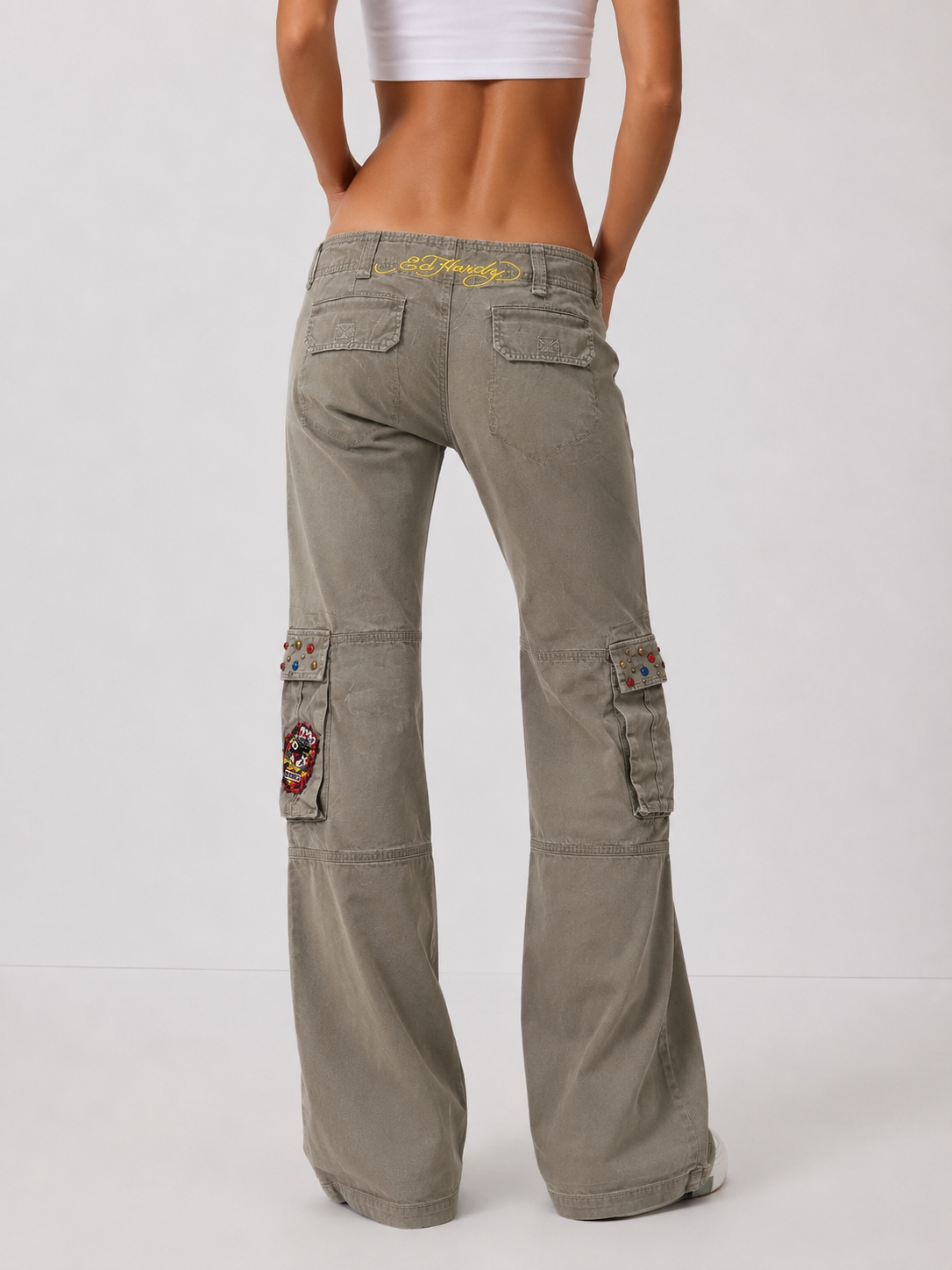 Ed Hardy Boot Cut Cargo Pants